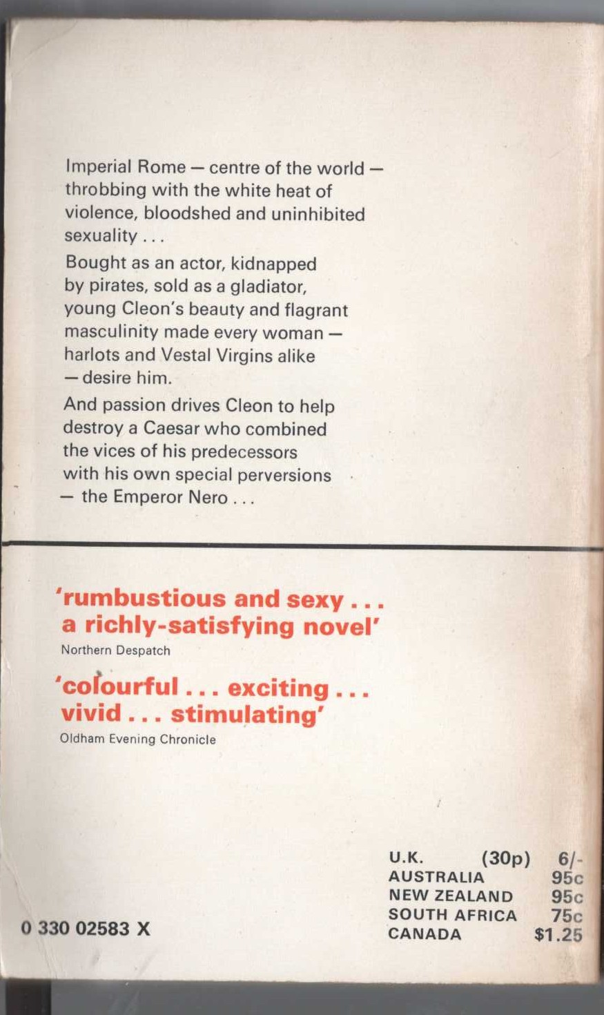 Lance Horner  ROGUE ROMAN magnified rear book cover image