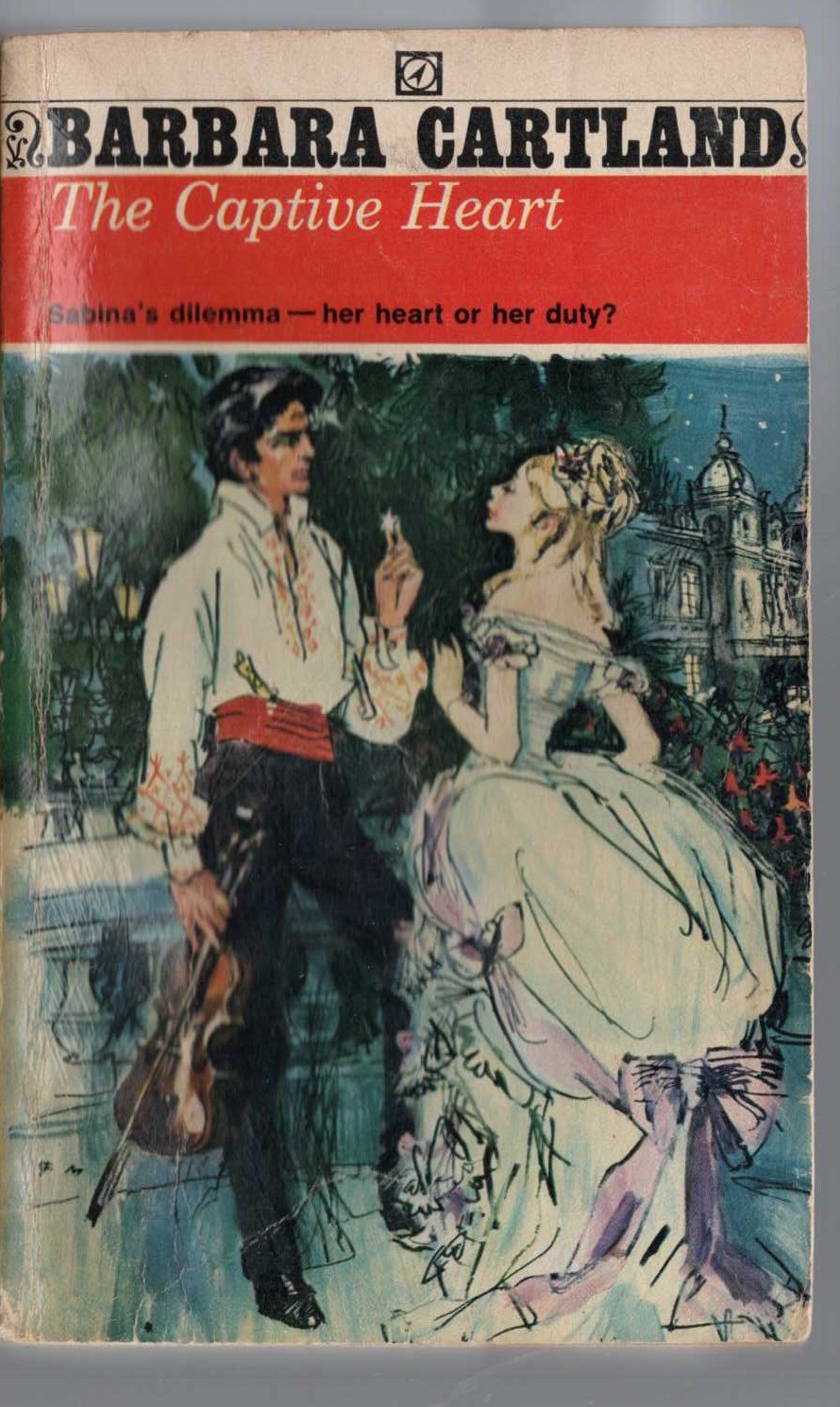 Barbara Cartland  THE CAPTIVE HEART front book cover image