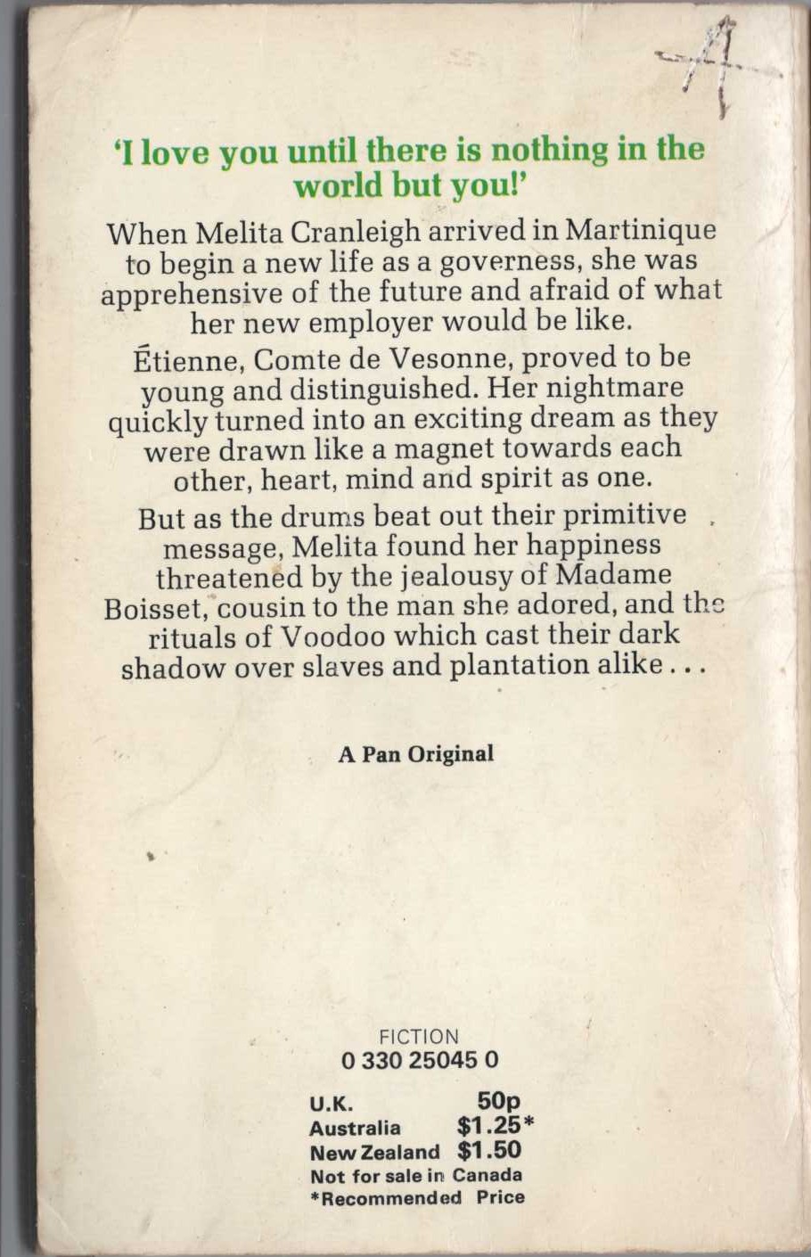 Barbara Cartland  THE MAGIC OF LOVE magnified rear book cover image