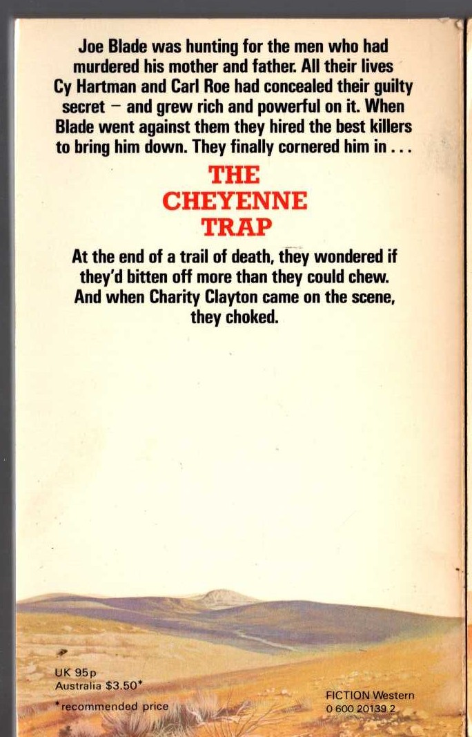 Matt Chisholm  BLADE 10: THE CHEYENEE TRAP magnified rear book cover image