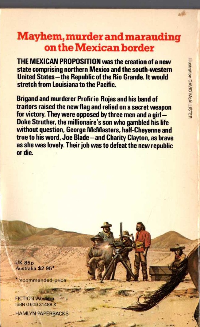 Matt Chisholm  BLADE 6: THE MEXICAN PROPOSITION magnified rear book cover image