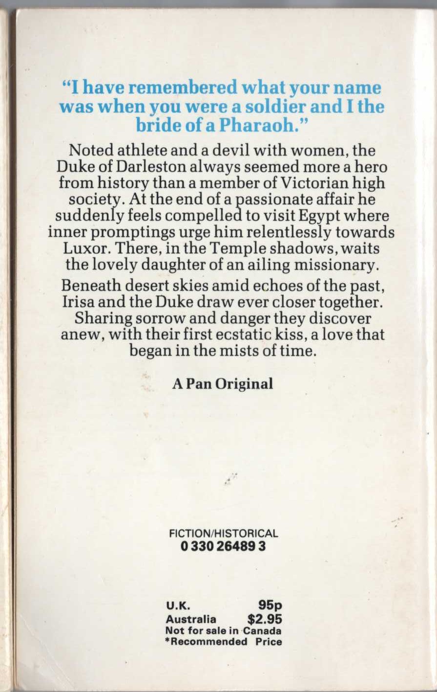 Barbara Cartland  THE RIVER OF LOVE magnified rear book cover image