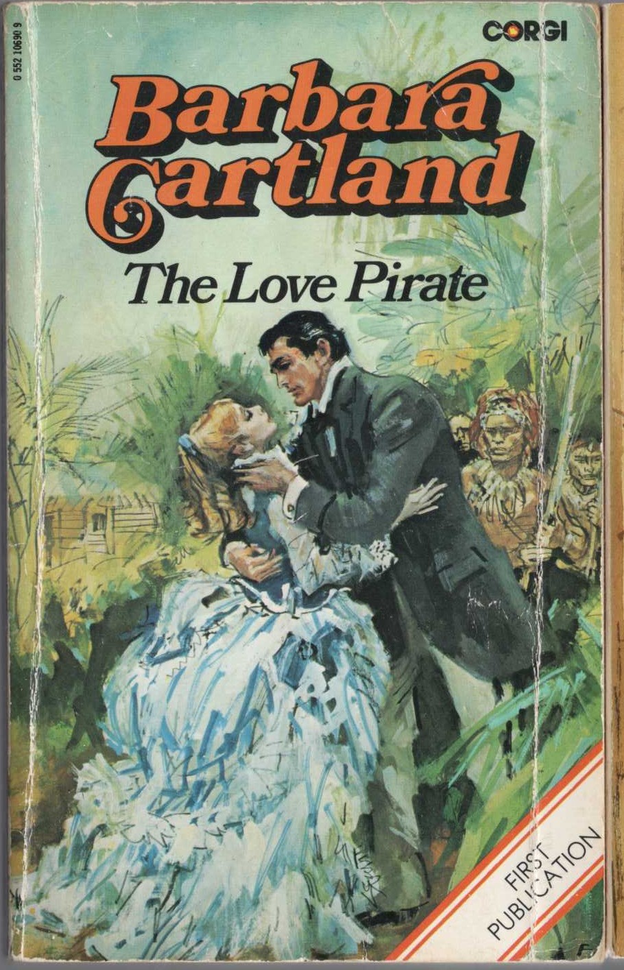 Barbara Cartland  THE LOVE PIRATE front book cover image