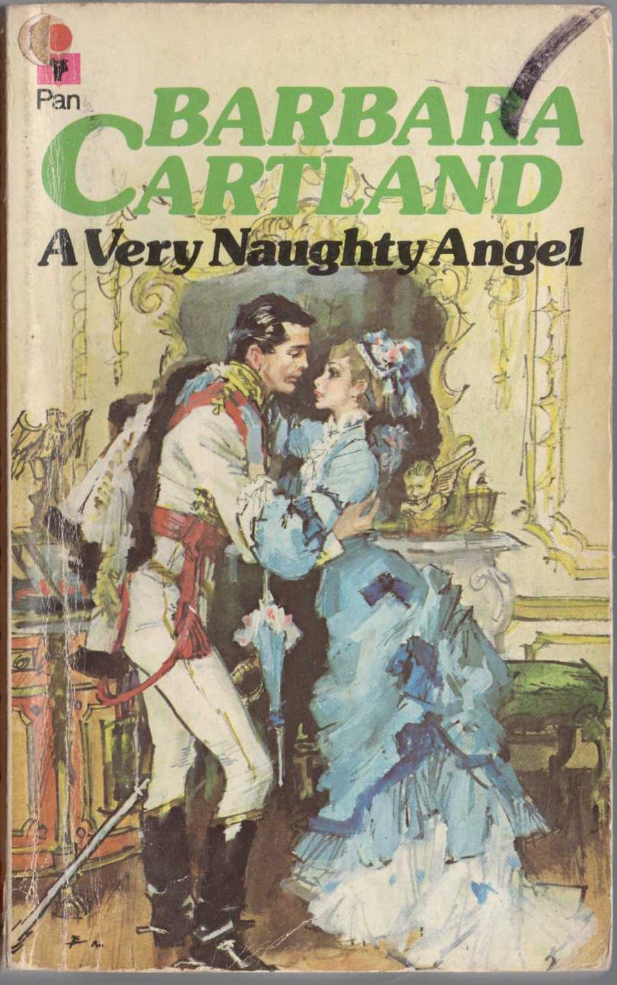 Barbara Cartland  A VERY NAUGHTY ANGEL front book cover image