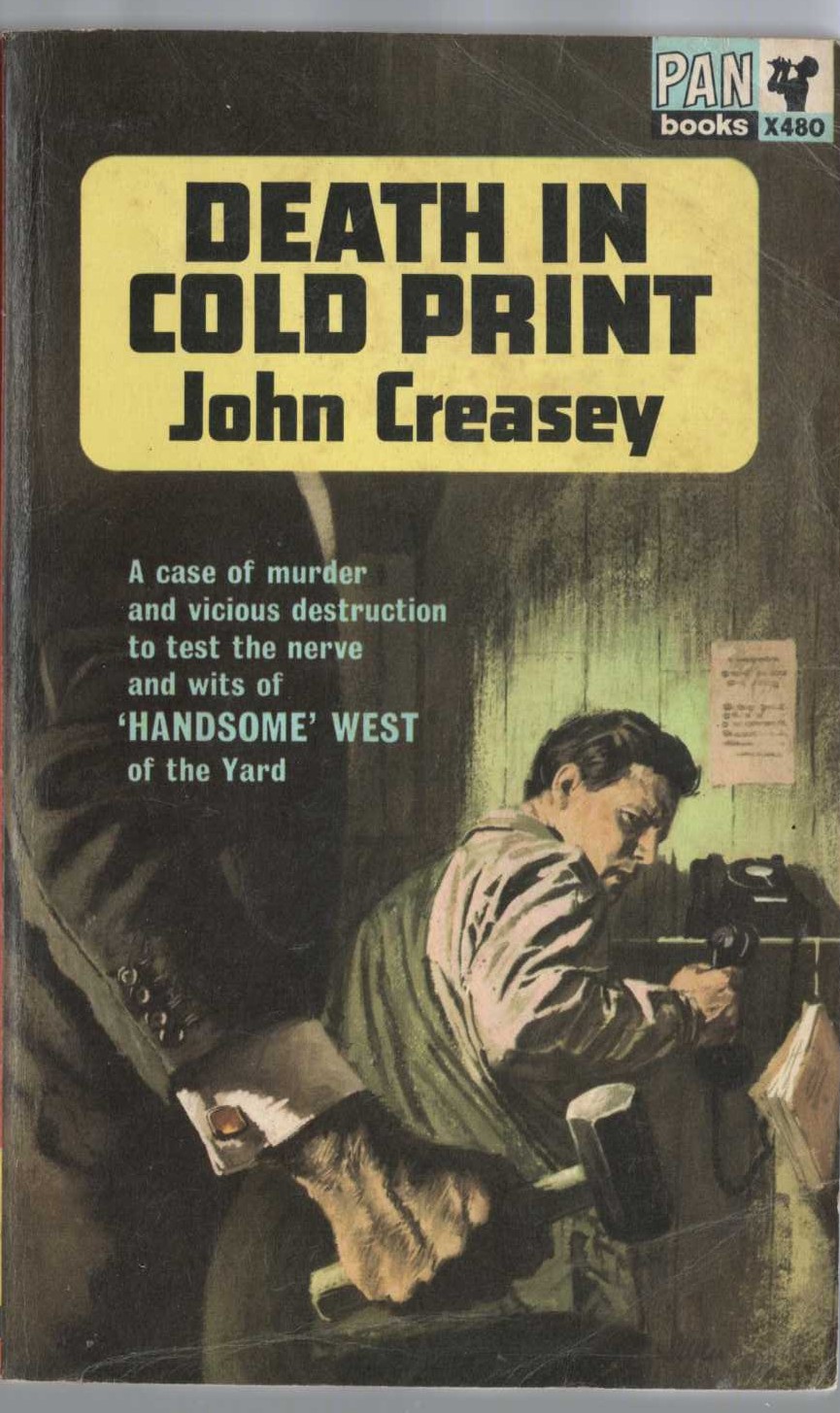 John Creasey  DEATH IN COLD PRINT front book cover image