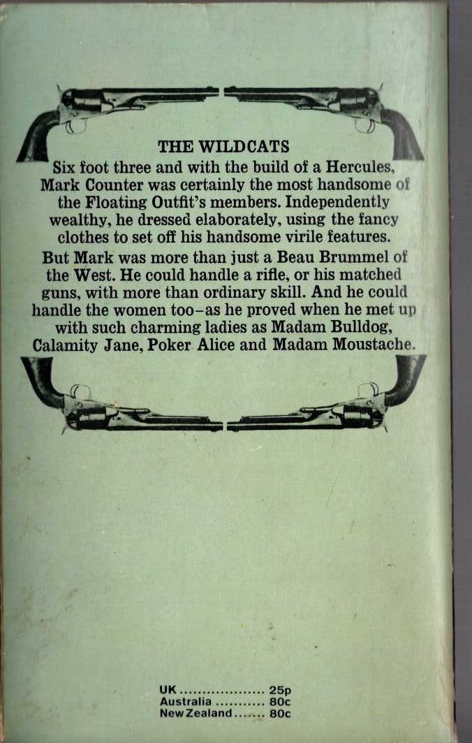 J.T. Edson  THE WILDCATS magnified rear book cover image