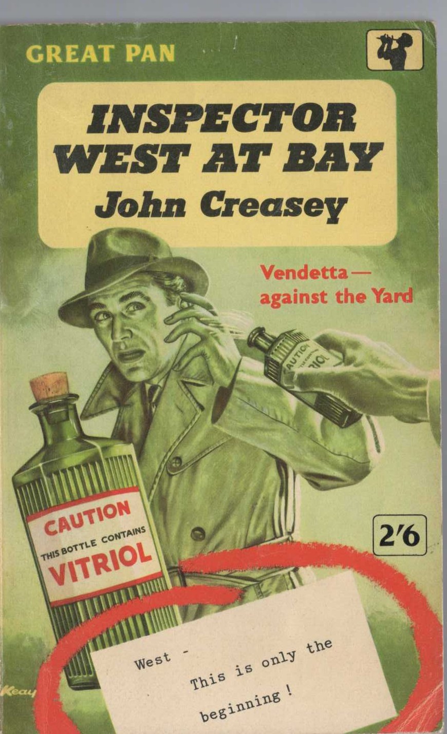 John Creasey  INSPECTOR WEST AT BAY front book cover image