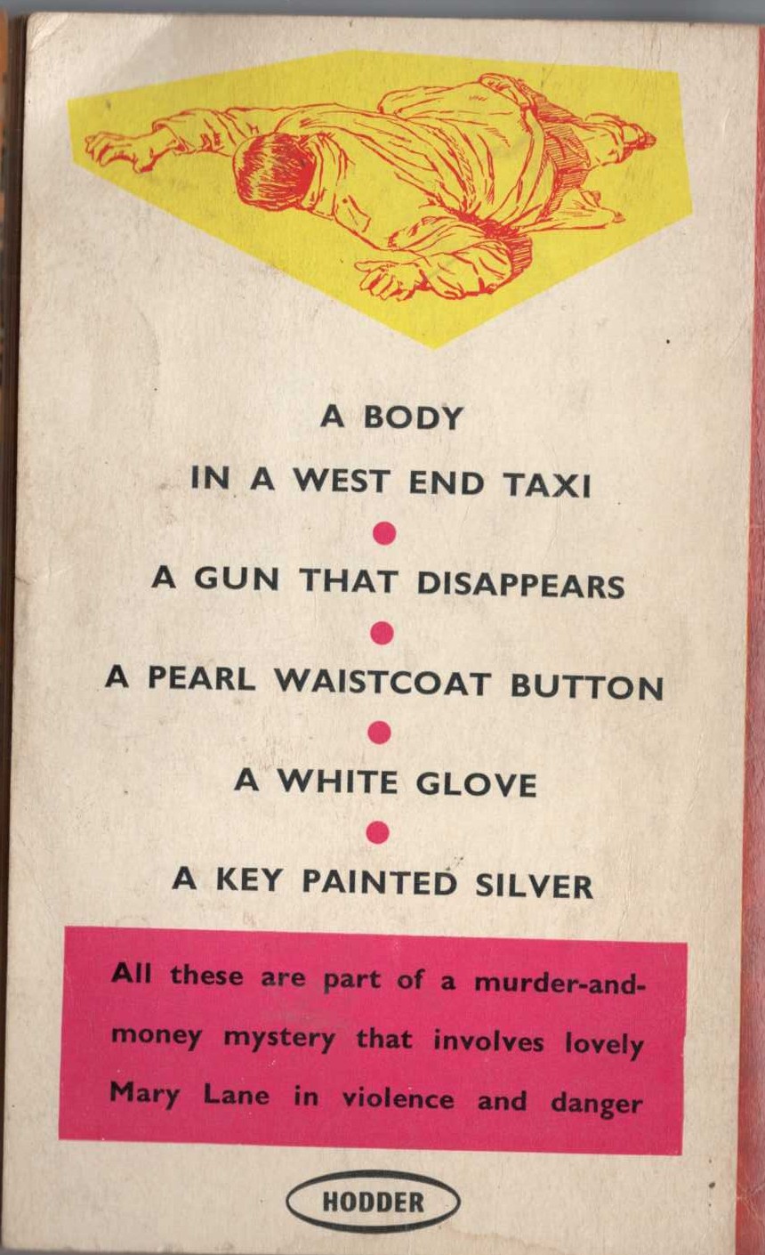 Edgar Wallace  THE CLUE OF THE SILVER KEY magnified rear book cover image