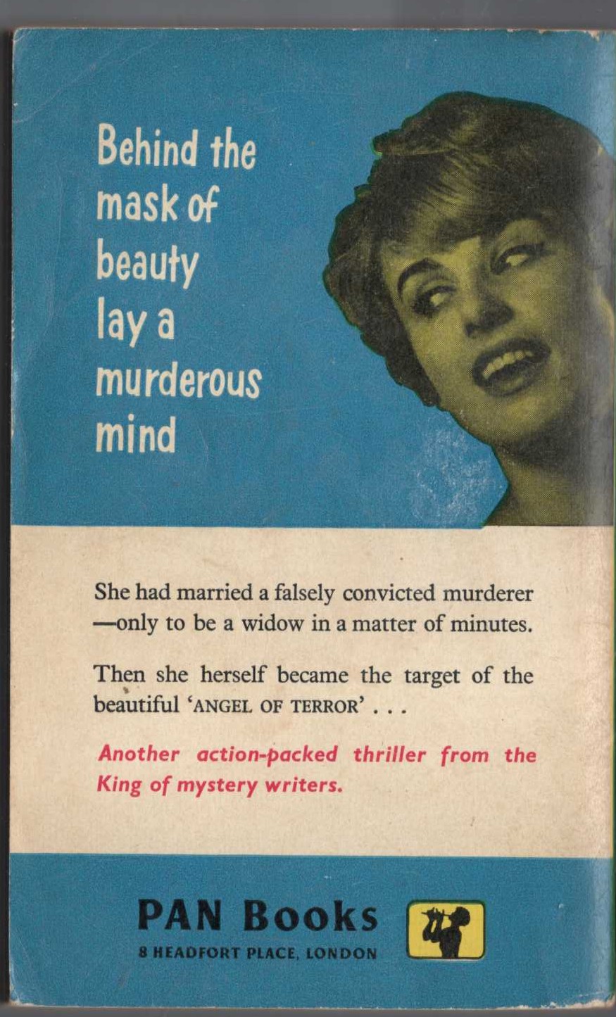 Edgar Wallace  THE ANGEL OF TERROR magnified rear book cover image