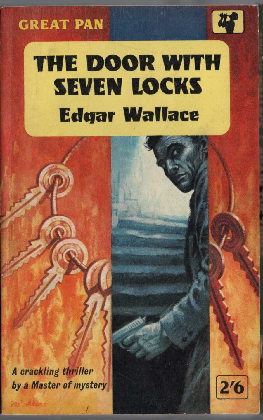 Edgar Wallace  THE DOOR WITH SEVEN LOCKS front book cover image