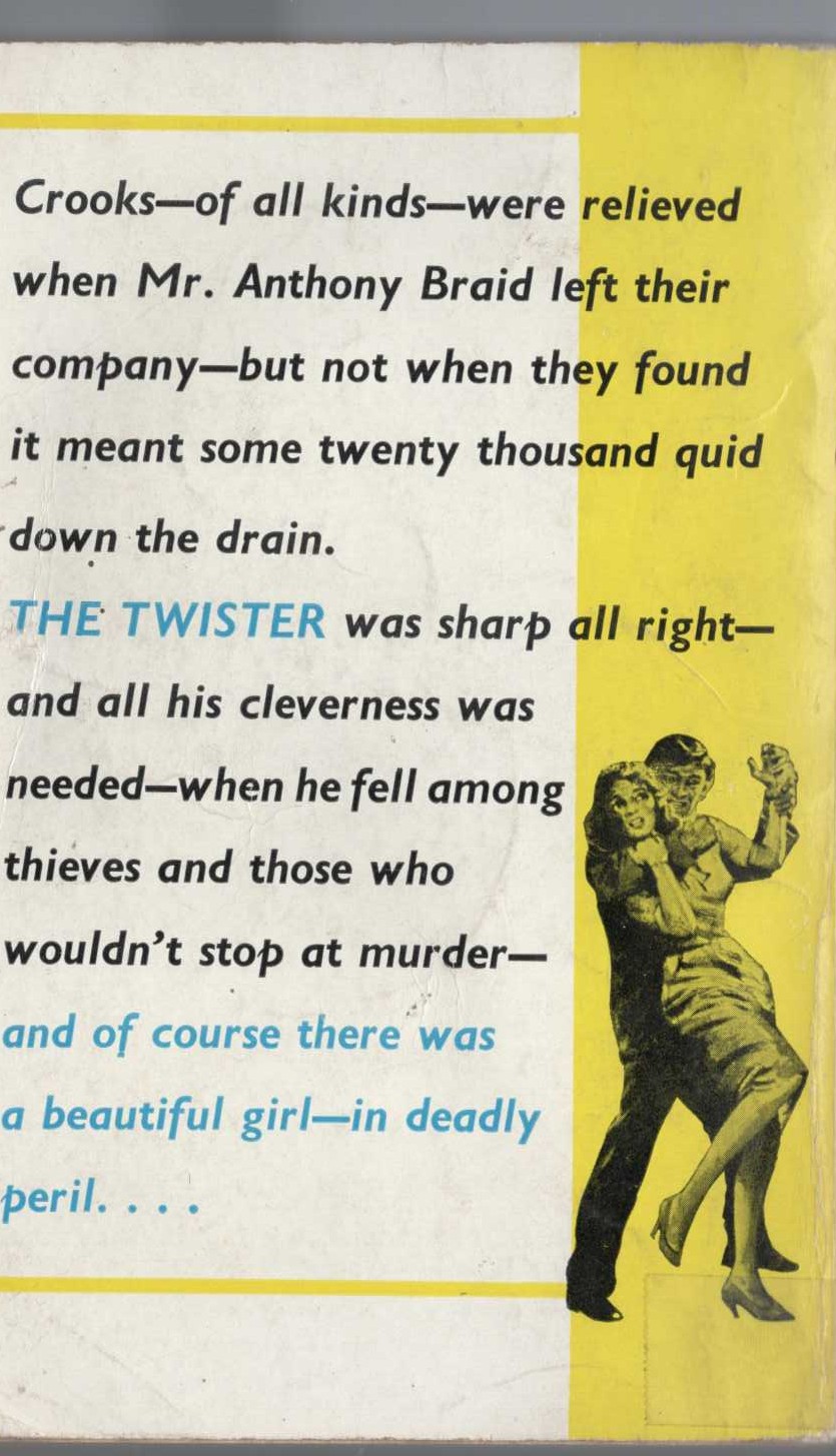 Edgar Wallace  THE TWISTER magnified rear book cover image