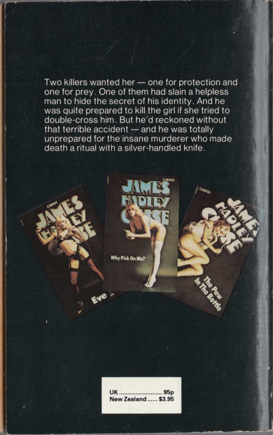 James Hadley Chase  TRUSTED LIKE THE FOX magnified rear book cover image