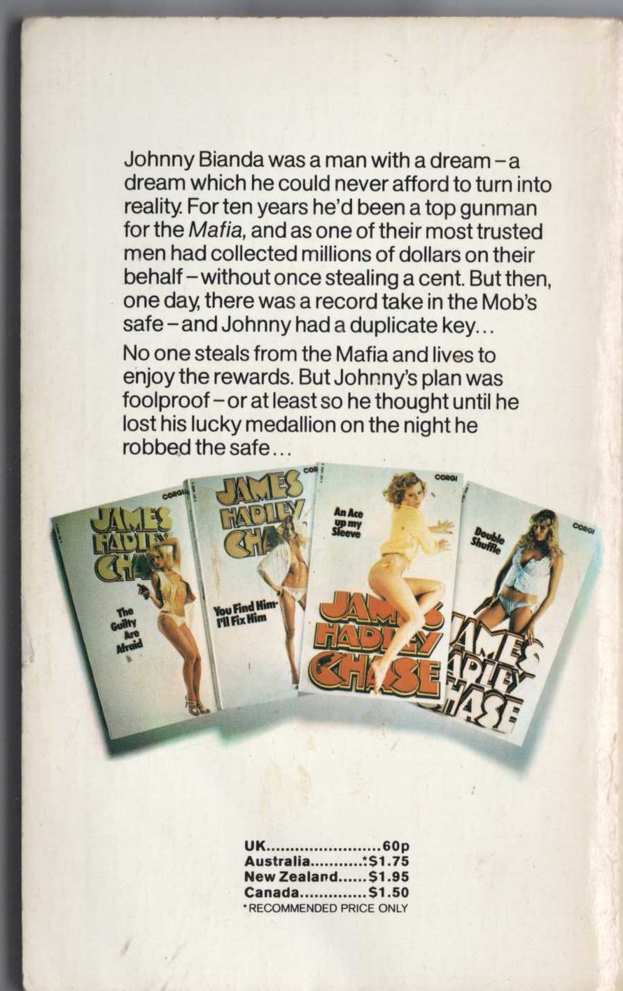 James Hadley Chase  KNOCK, KNOCK! WHO'S THERE? magnified rear book cover image