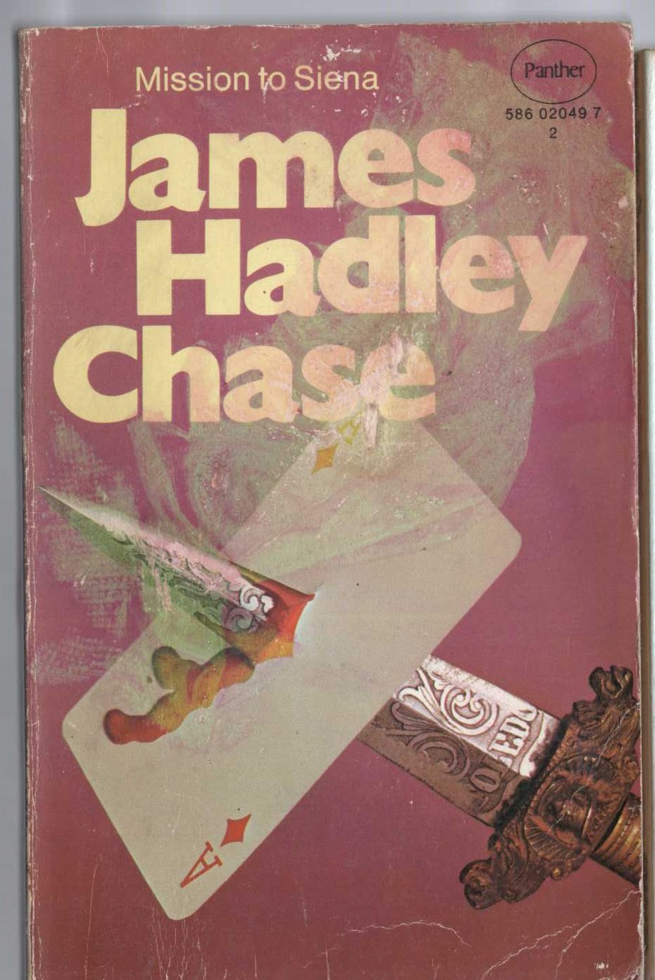 James Hadley Chase  MISSION TO SIENA front book cover image
