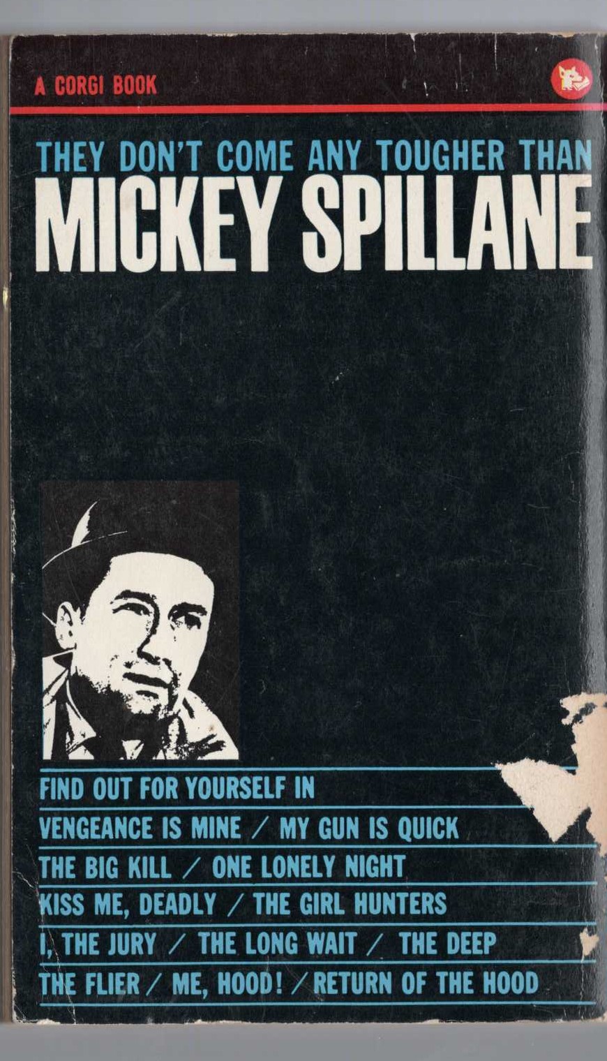 Mickey Spillane  MY GUN IS QUICK magnified rear book cover image