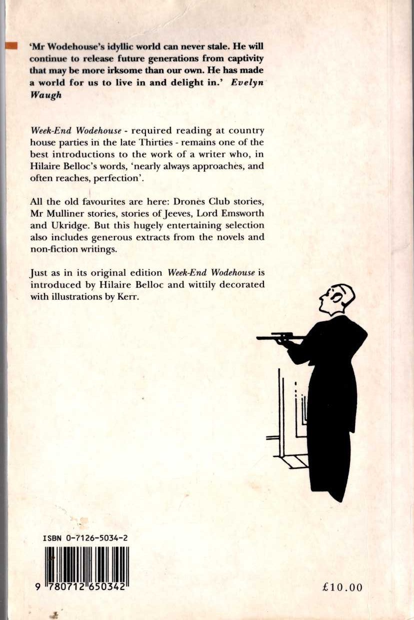 (Hilaire Belloc introduces) WEEK-END WODEHOUSE magnified rear book cover image