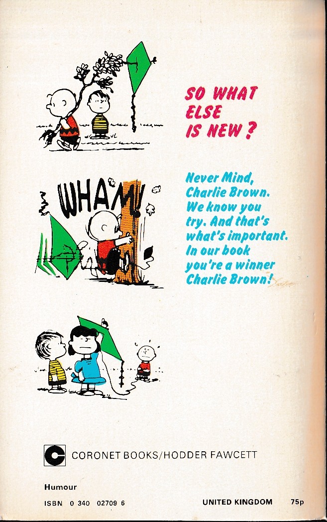 Charles M. Schulz  YOU'RE A WINNER, CHARLIE BROWN! magnified rear book cover image