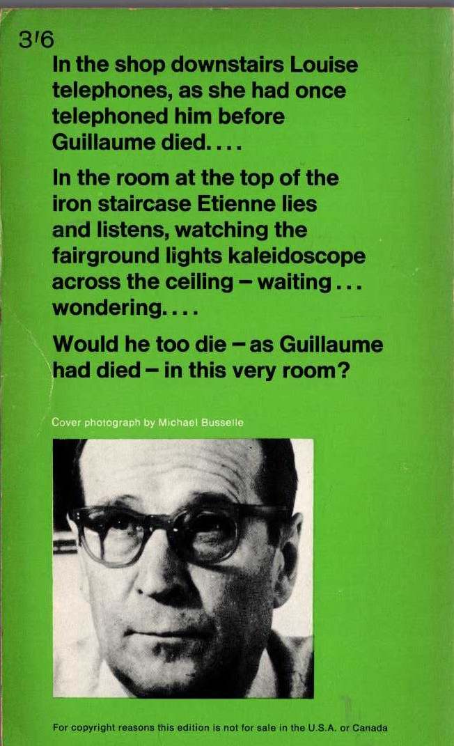 Georges Simenon  THE IRON STAIRCASE magnified rear book cover image