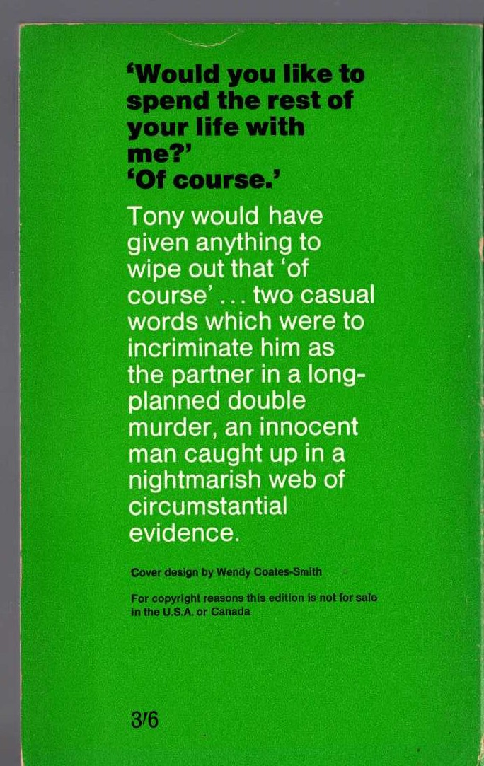 Georges Simenon  THE BLUE ROOM magnified rear book cover image