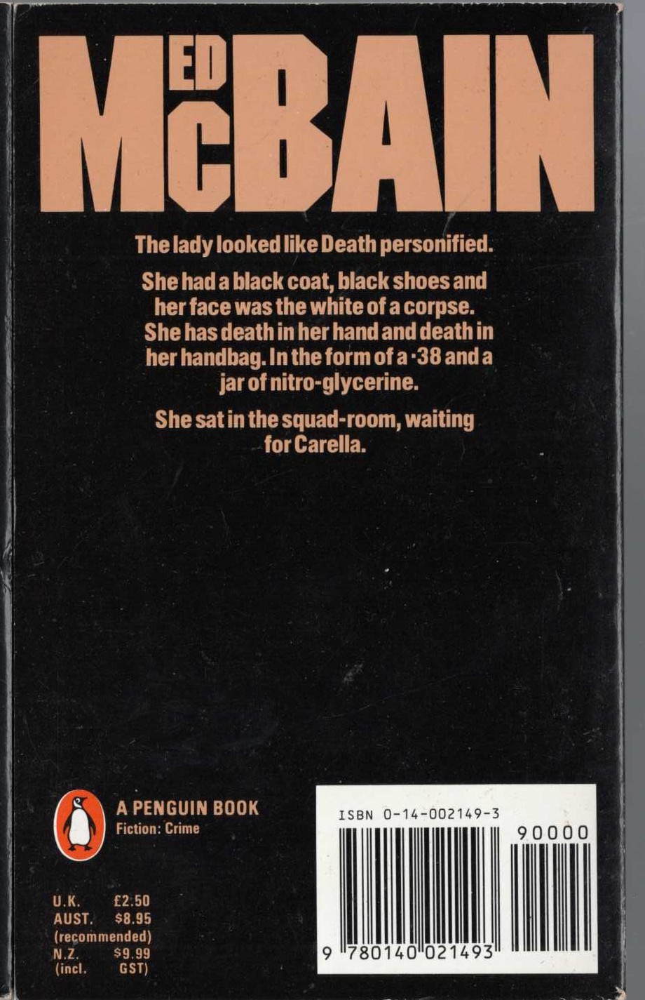 Ed McBain  KILLER'S WEDGE magnified rear book cover image
