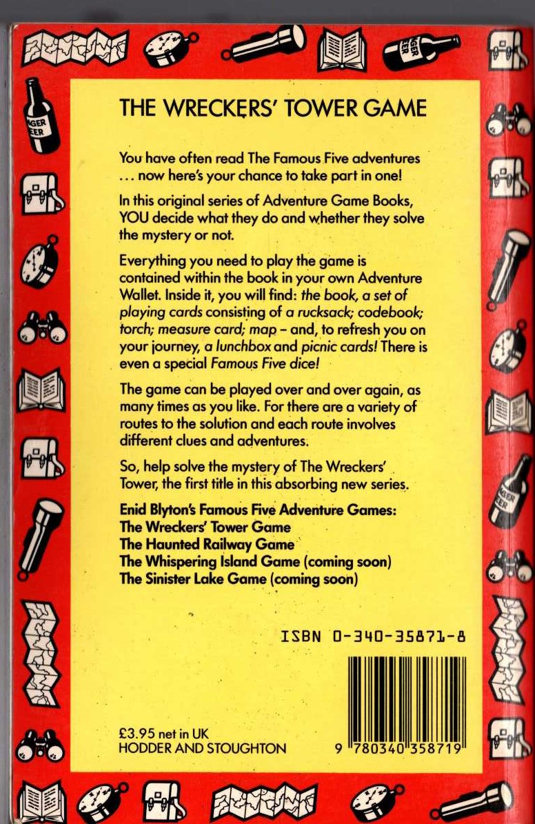 (Stephen Thraves & Darrell Waters-Enid Blyton inspired books) THE WRECKER'S GAME magnified rear book cover image