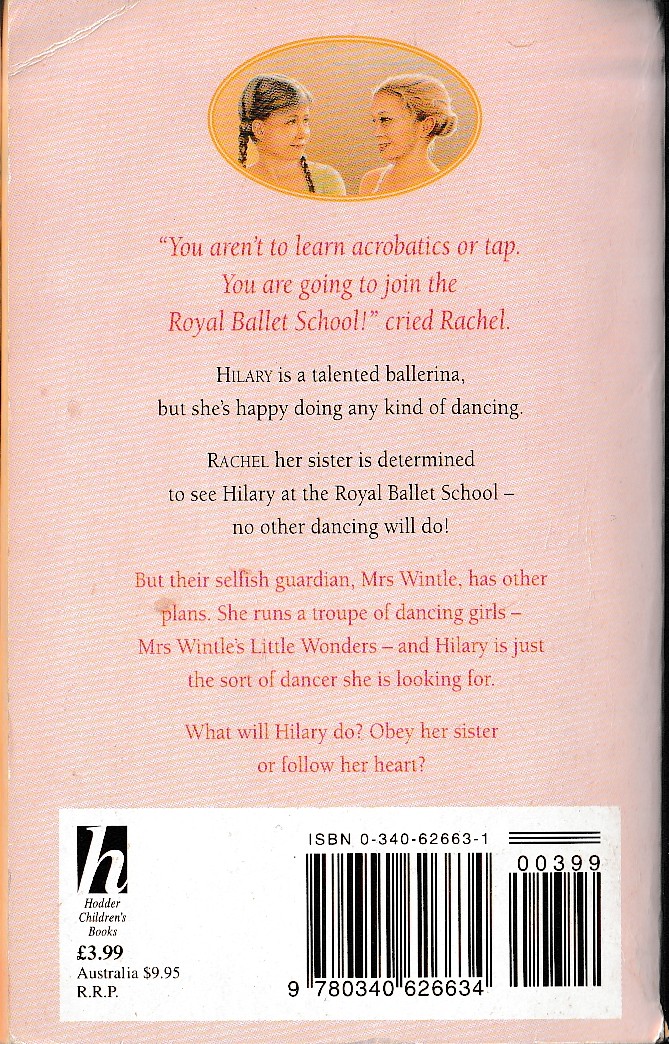 Noel Streatfeild  DANCING SHOES magnified rear book cover image
