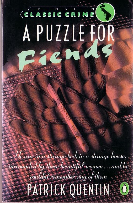 Patrick Quentin  A PUZZLE FOR FIENDS front book cover image