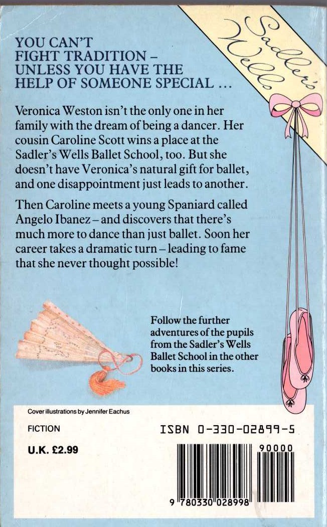 Lorna Hill  NO CASTANETS AT THE WELLS magnified rear book cover image