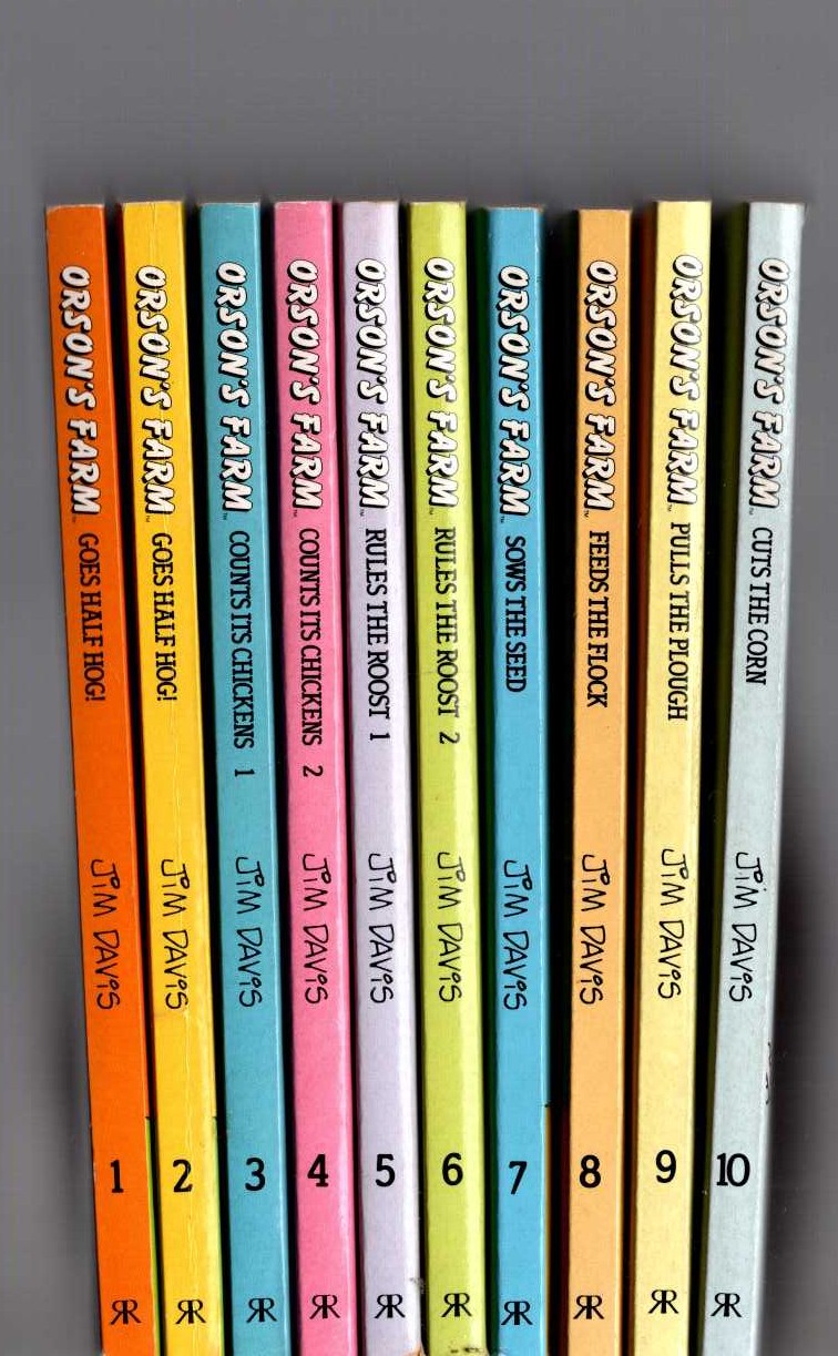Jim Davis  ORSON'S FARM. a full set 1,2,3,4,5,6,7,8,9 & 10 front book cover image