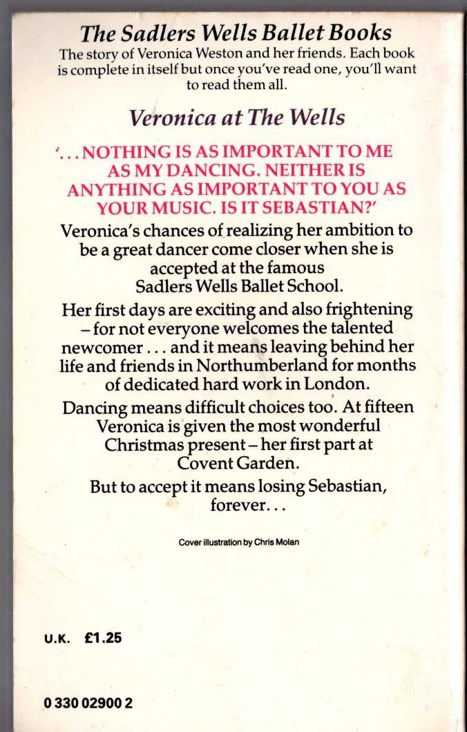 Lorna Hill  VERONICA AT THE WELLS magnified rear book cover image