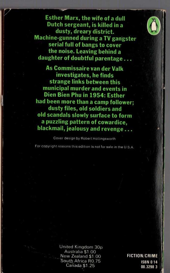 Nicolas Freeling  TSING-BOUM magnified rear book cover image