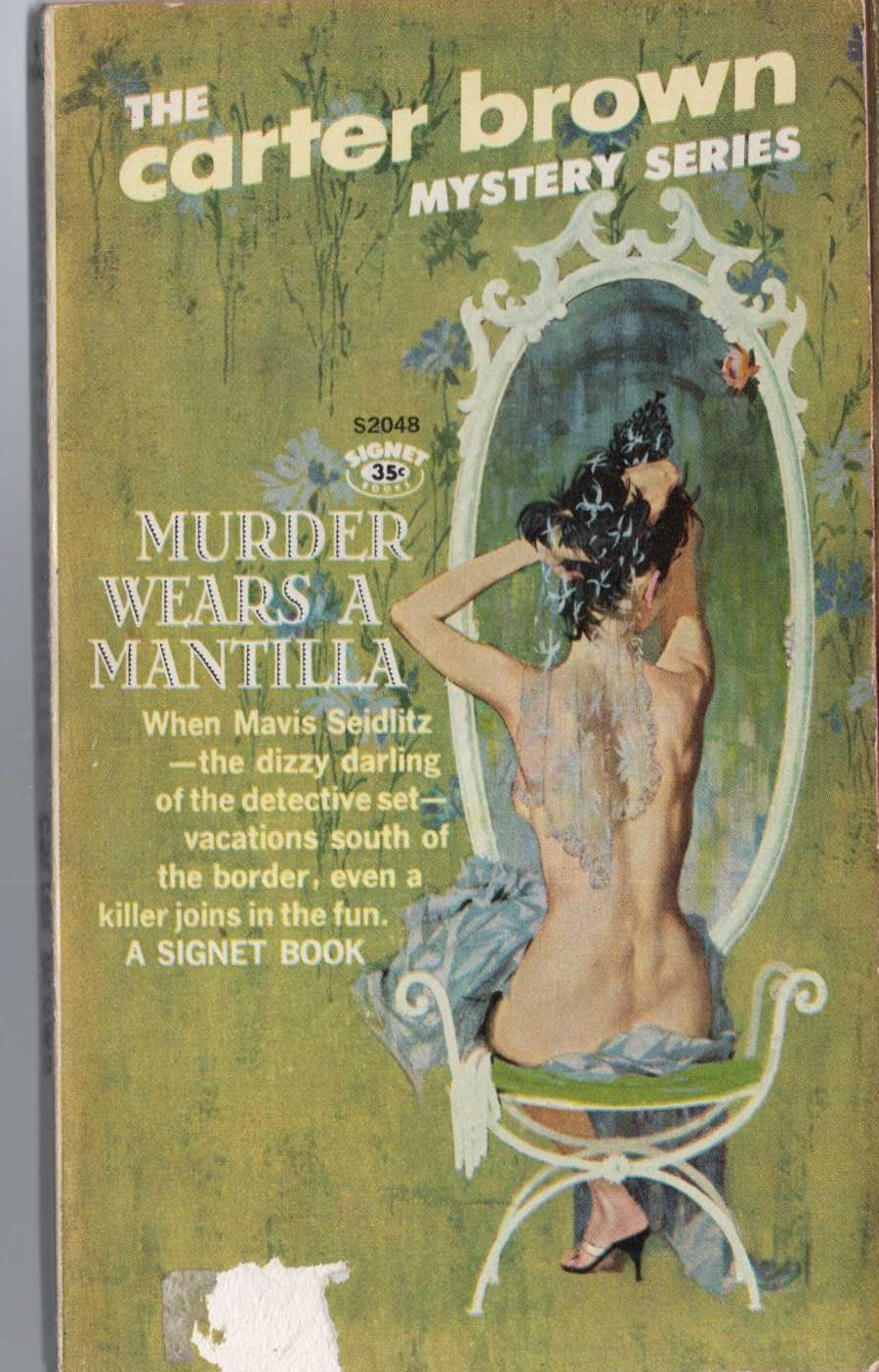 Carter Brown  MURDER WEARS A MANTILLA front book cover image