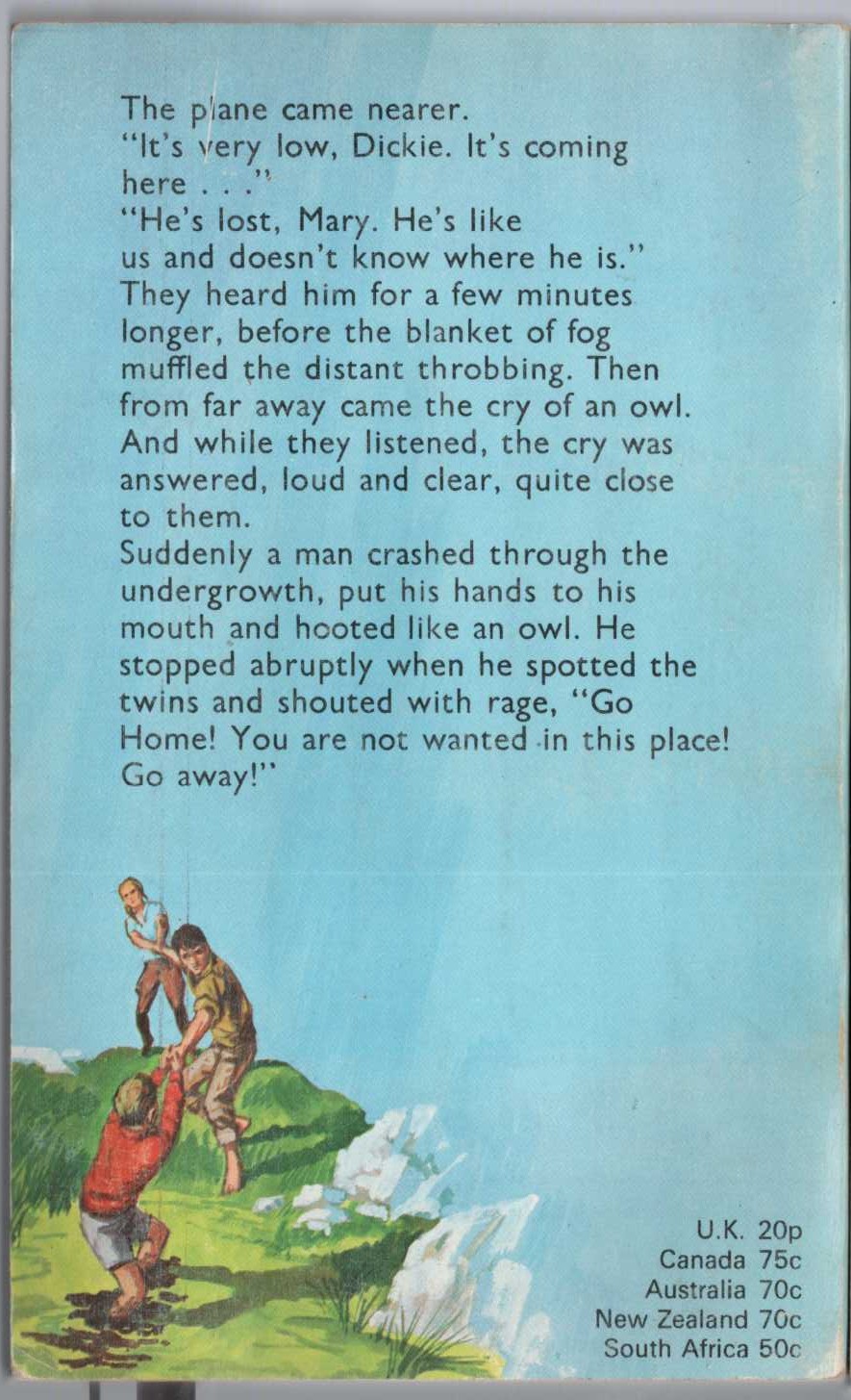 Malcolm Saville  MYSTERY AT WITCHEND magnified rear book cover image