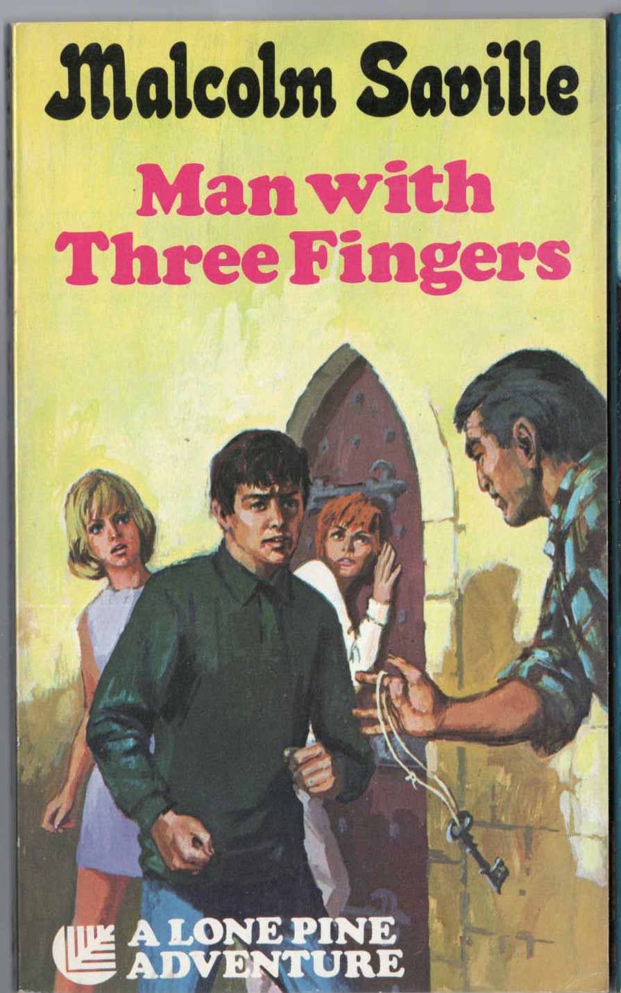 Malcolm Saville  MAN WITH THREE FINGERS front book cover image