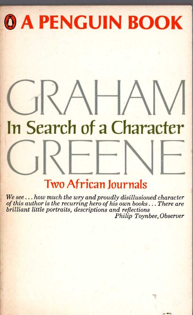 Graham Greene  IN SEARCH OF CHARACTER front book cover image