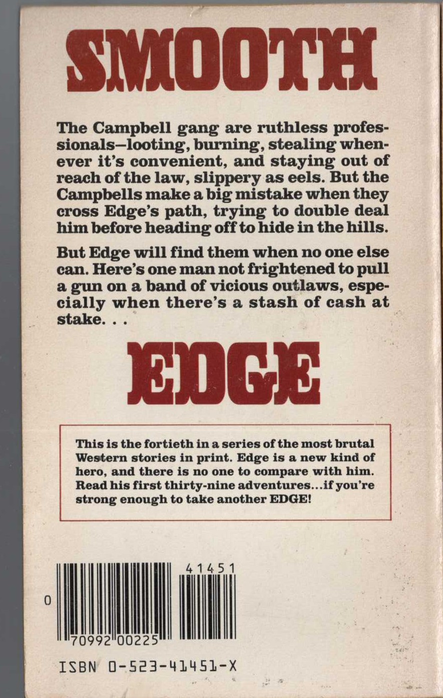 George G. Gilman  EDGE 40: MONTANA MELODRAMA magnified rear book cover image