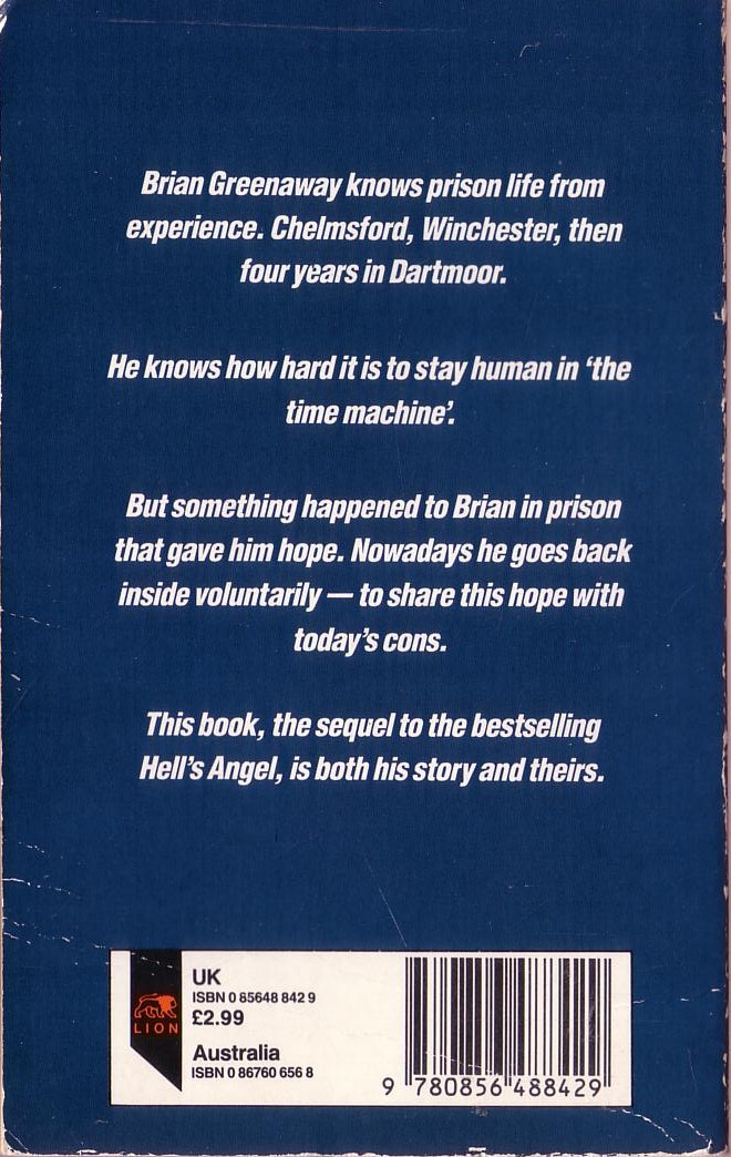 Brian Greenaway  INSIDE (Prison life) magnified rear book cover image