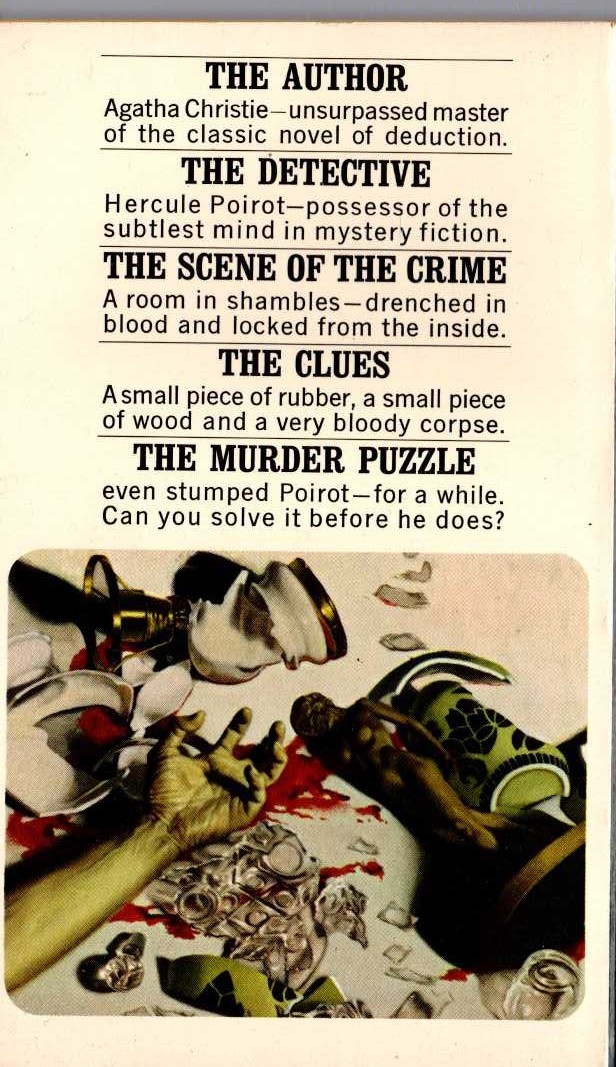 Agatha Christie  A HOLIDAY FOR MURDER magnified rear book cover image