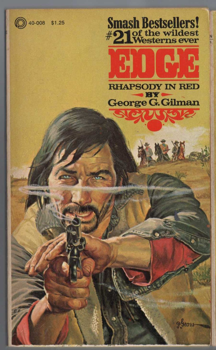 George G. Gilman  EDGE 21: RHAPSODY IN RED front book cover image