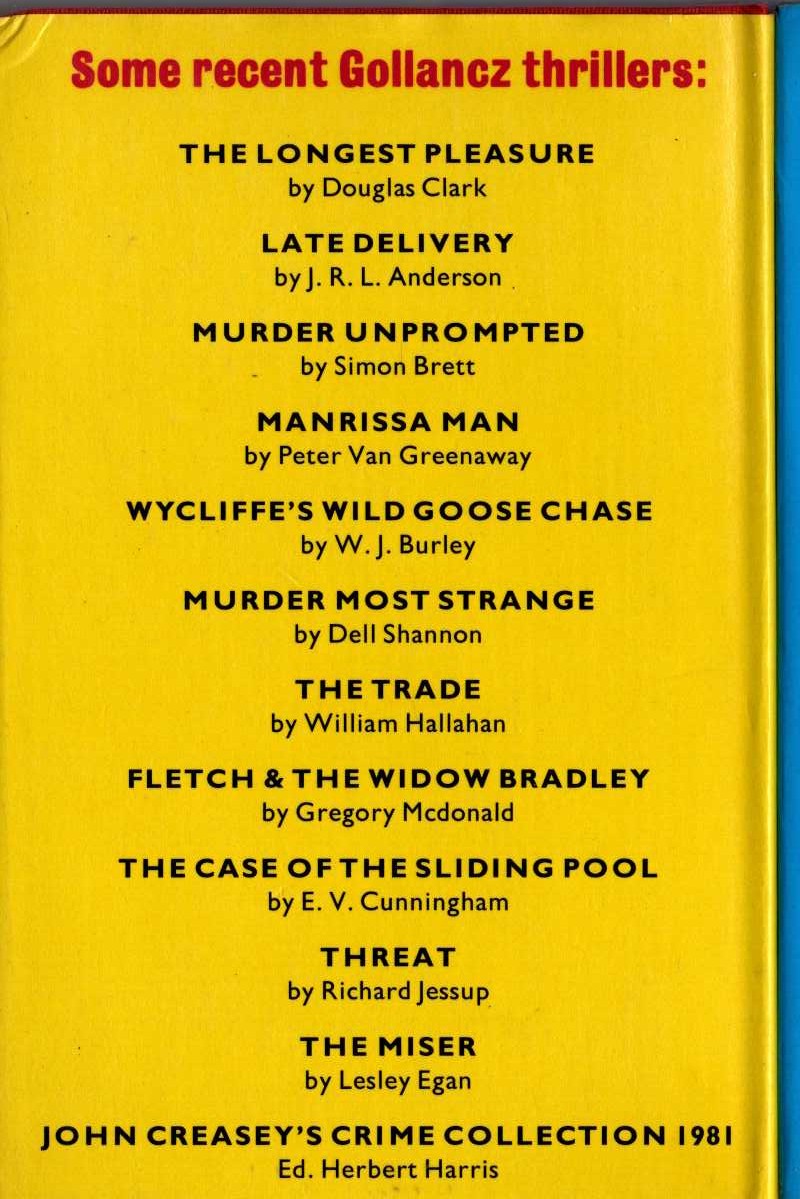 THE DORIA RAFE CASE magnified rear book cover image
