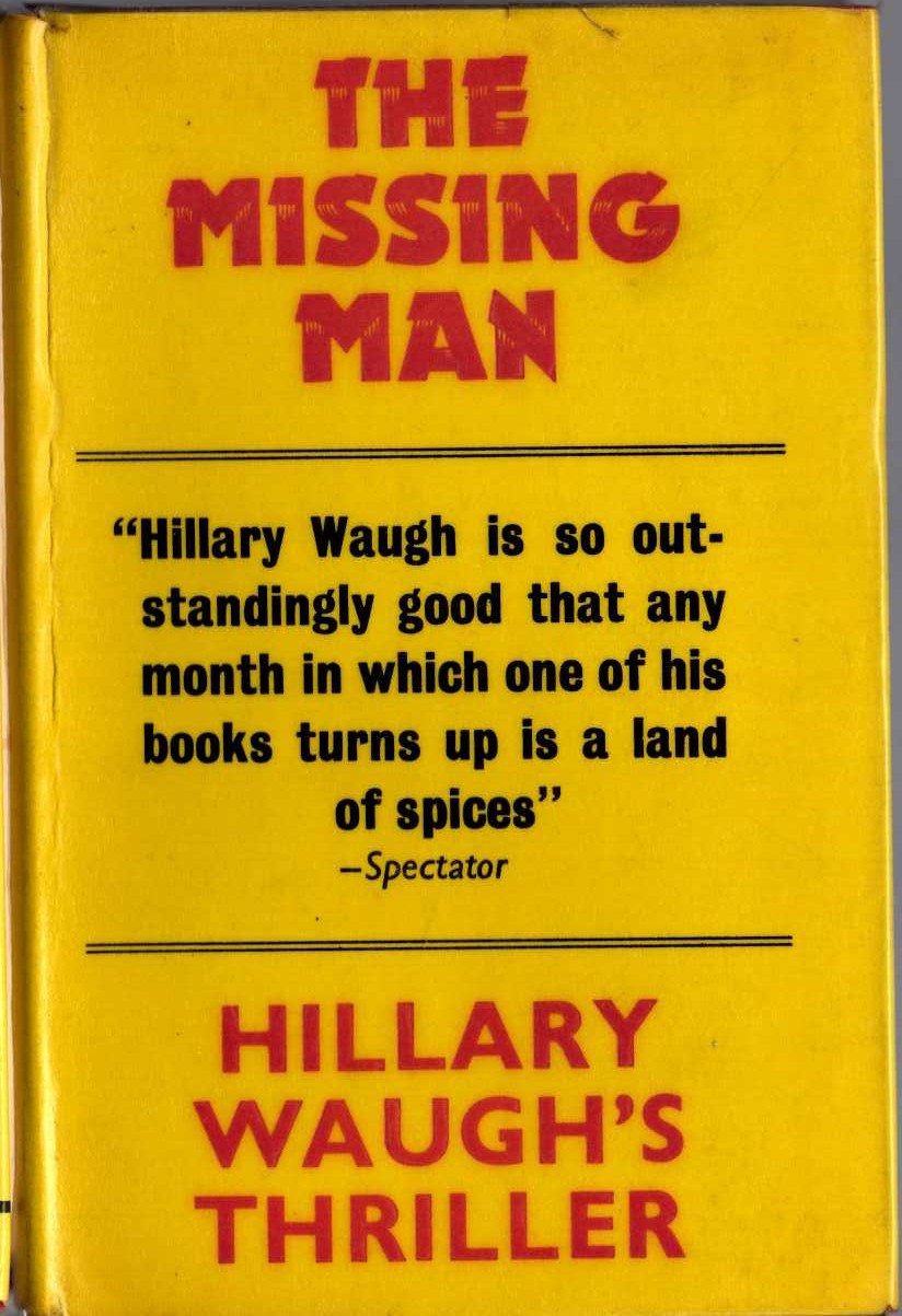 THE MISSING MAN front book cover image