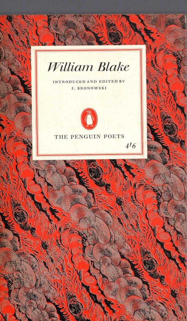 J. Bronowski (introduces_and_edits) WILLAIM BALKE [POETRY] front book cover image