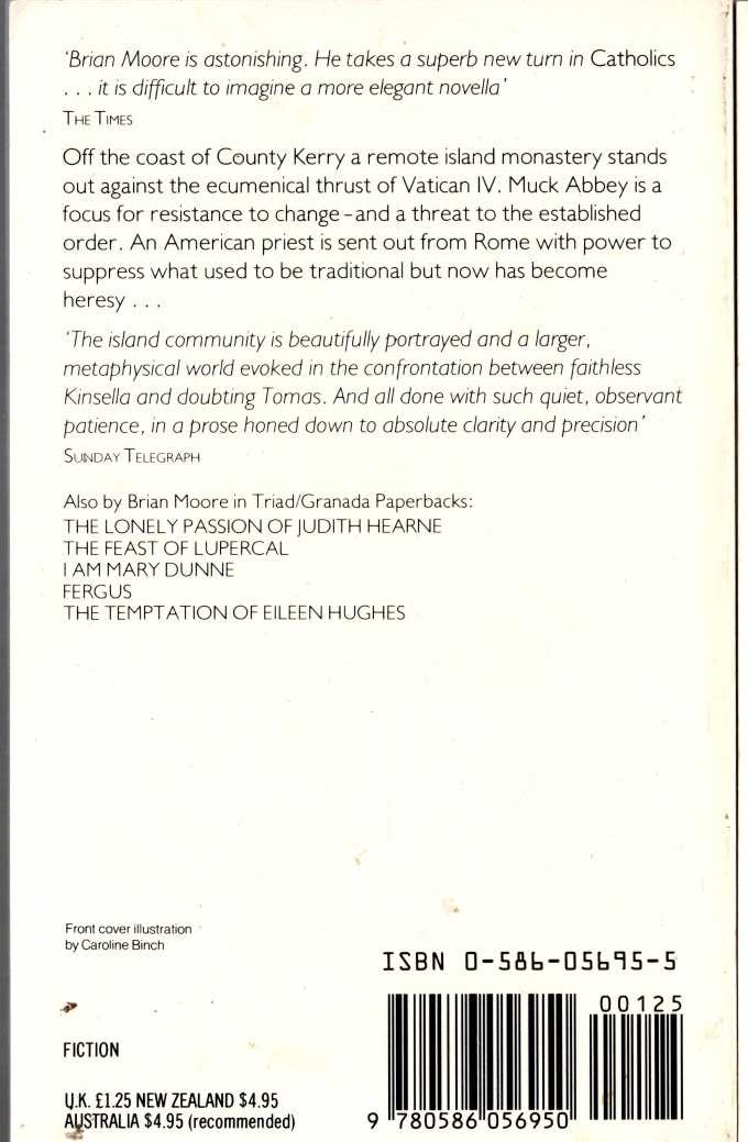 Brian Moore  CATHOLICS magnified rear book cover image