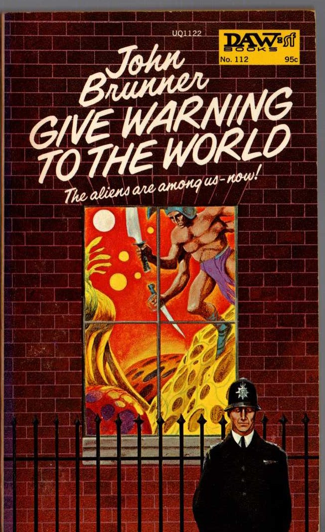 John Brunner  GIVE WARNING TO THE WORLD front book cover image