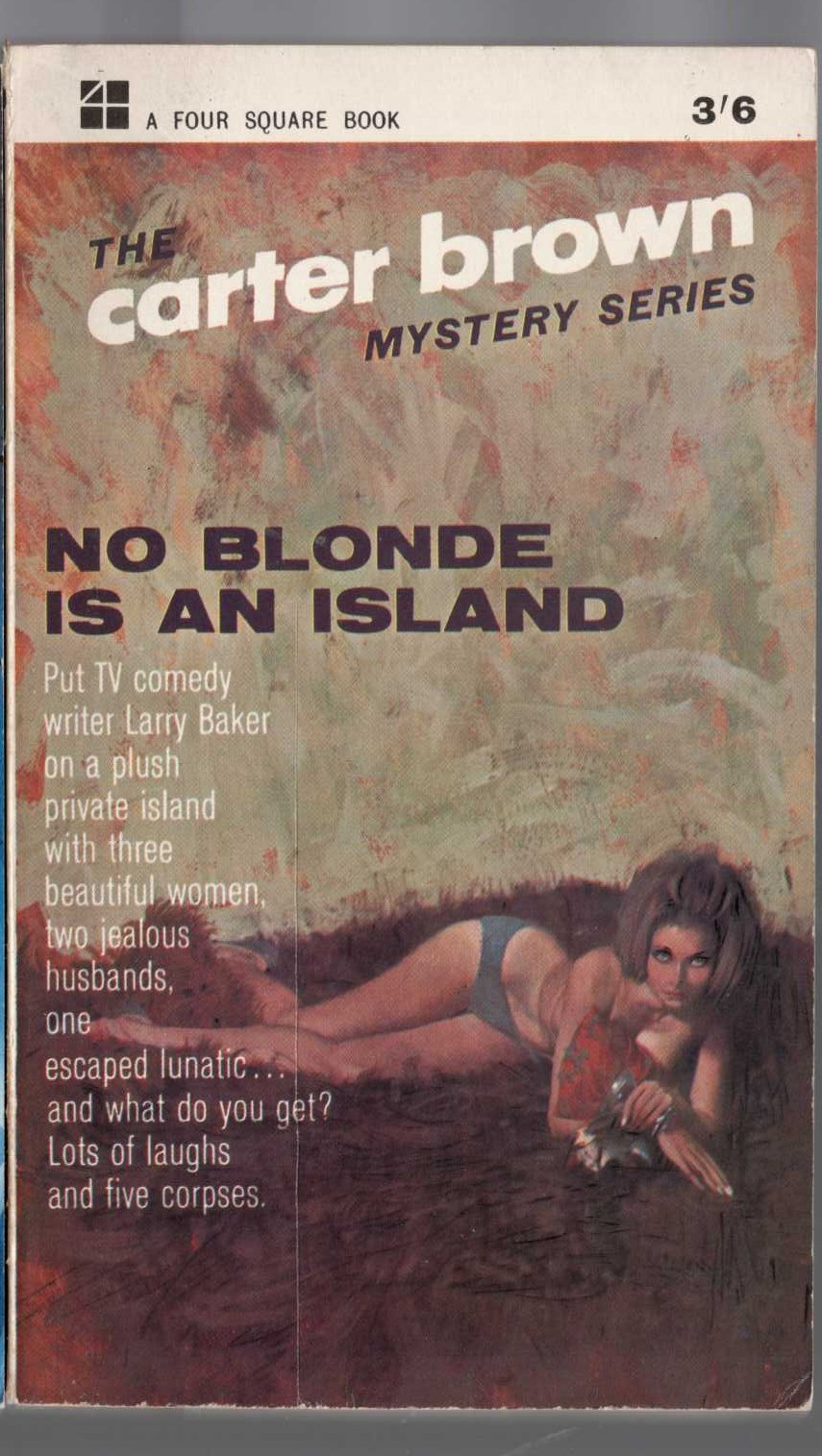 Carter Brown  NO BLONDE IS AN ISLAND front book cover image