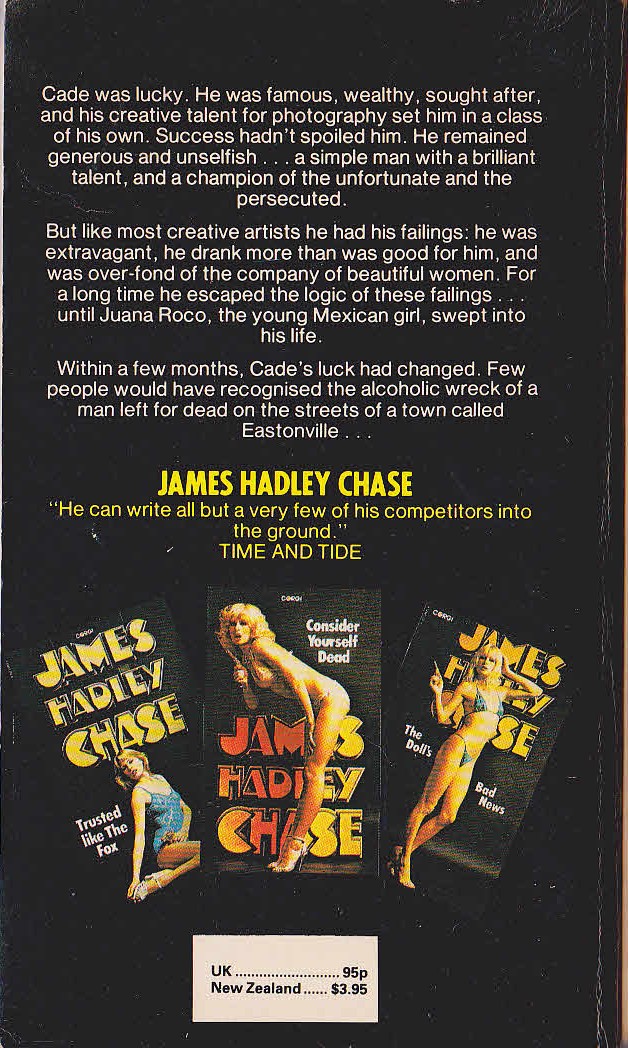 James Hadley Chase  CADE magnified rear book cover image