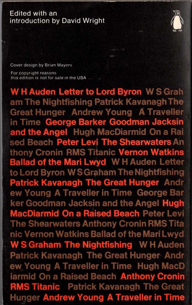 David Wright (Edits_and_Introduces) LONGER CONTEMPORARY POEMS magnified rear book cover image