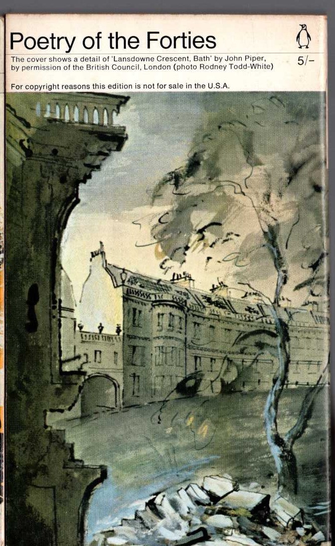 Robin Skelton (introduces_and_edits) POETRY OF THE FORTIES magnified rear book cover image