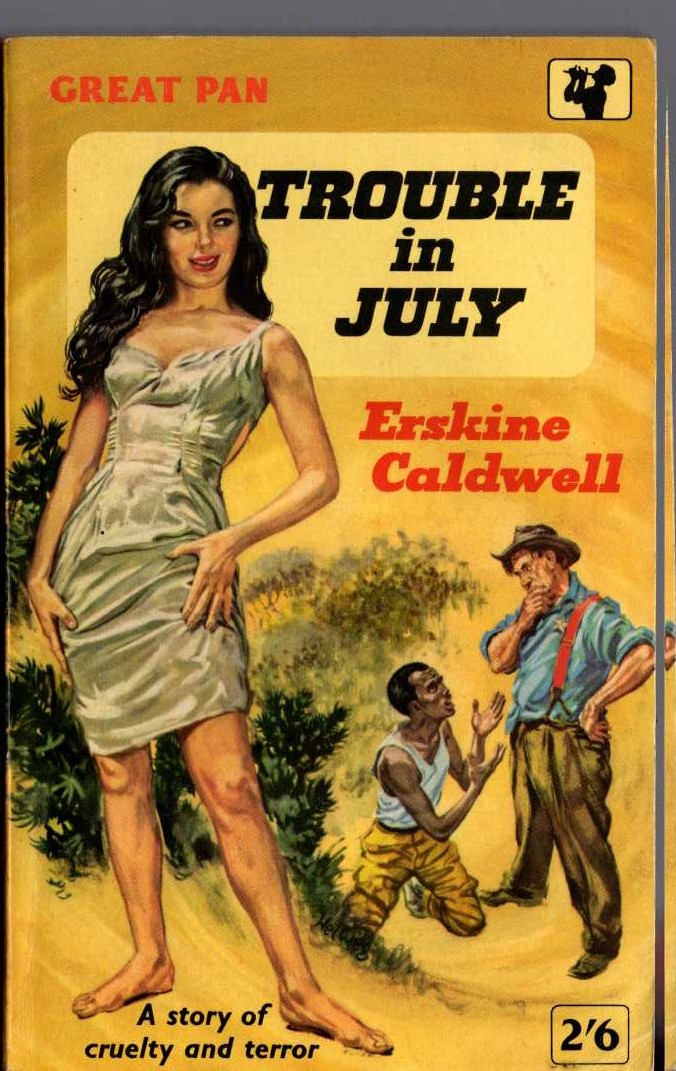 Erskine Caldwell  TROUBLE IN JULY front book cover image