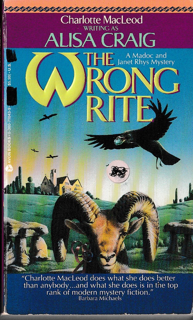 Charlotte Macleod  THE WRONG RITE front book cover image